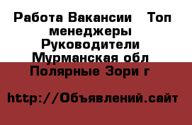 Работа Вакансии - Топ-менеджеры, Руководители. Мурманская обл.,Полярные Зори г.